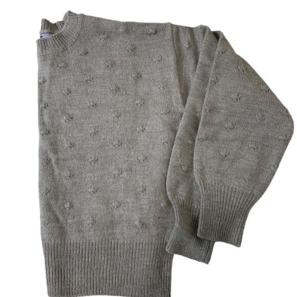 VYLETTE SWEATER MOTHER MEDIUM JR GRAY BAUBLE STITCH POM POM SOFT CLASSIC. - Picture 6 of 12